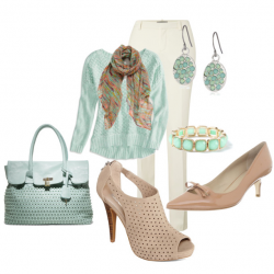 Mint and beige #581